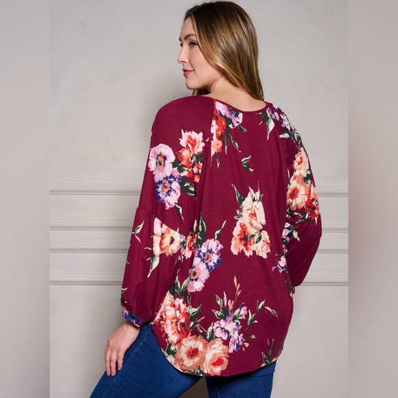 Boho Floral Blouse NWT - Picture 2 of 2